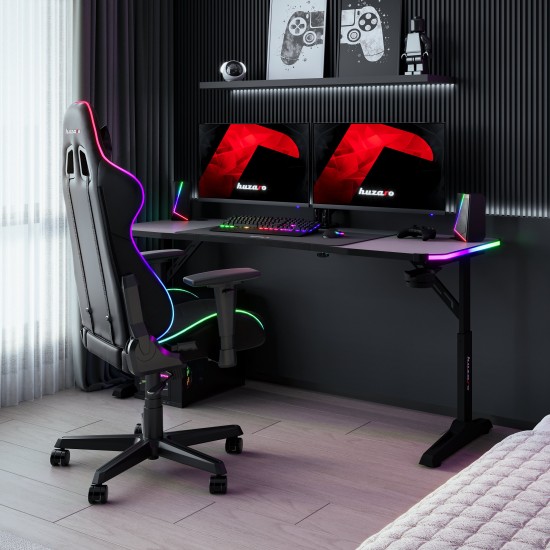 Huzaro Hero 4.6 RGB LED Black Gaming Desk