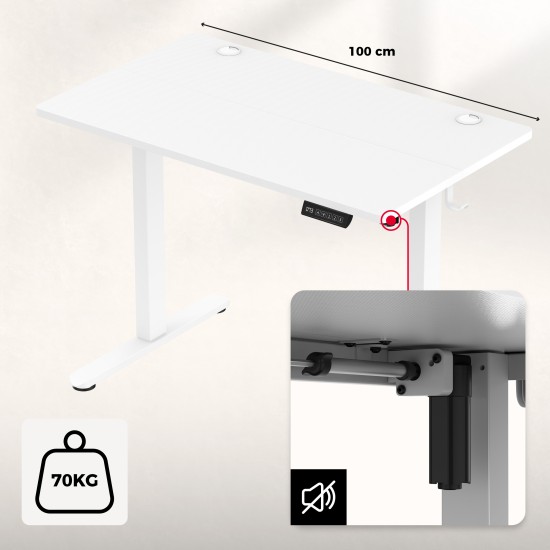 Huzaro Hero 7.9 White electric desk