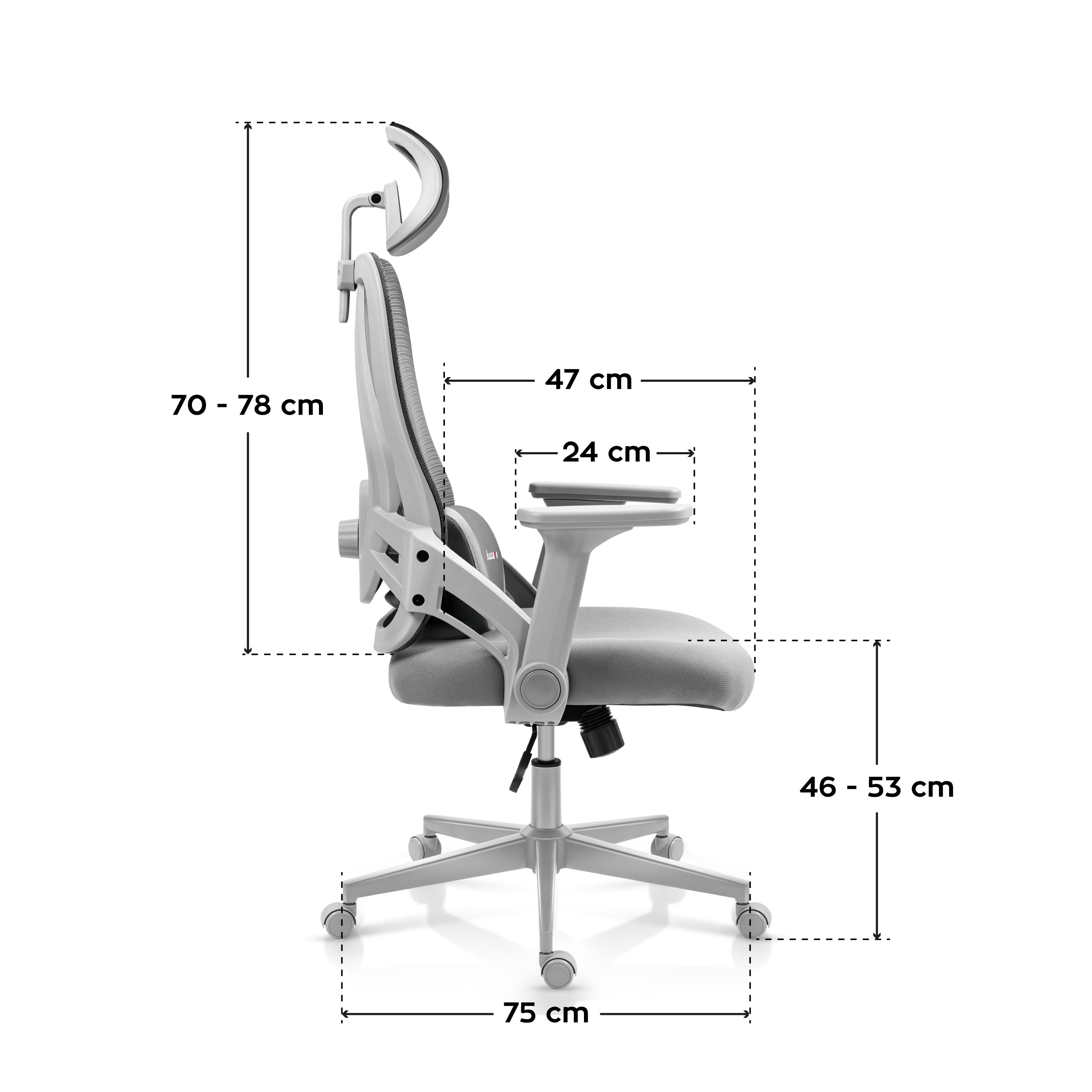 Zbliżenia fotela gamingowego Combat 5.0 White