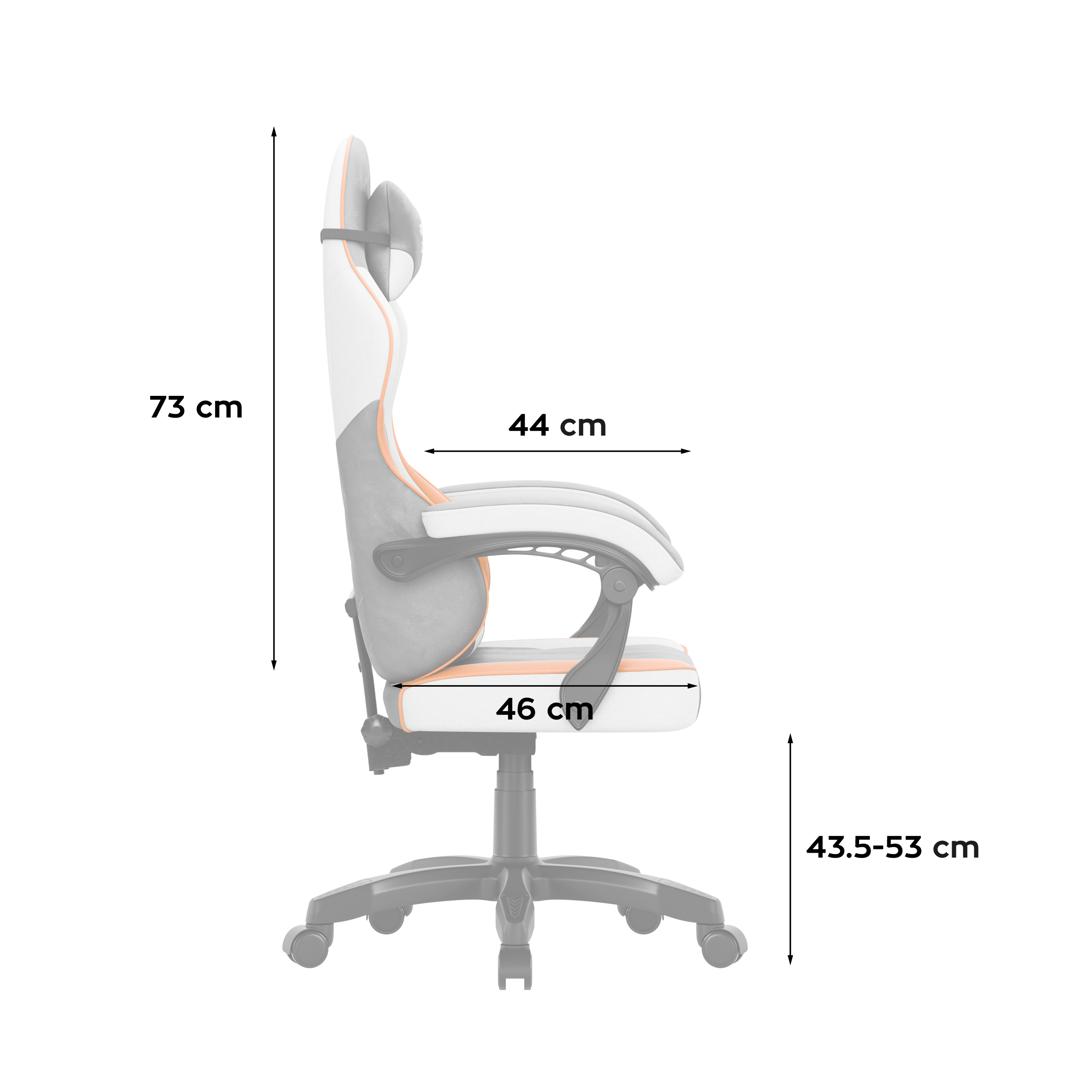 Prim-planuri ale scaunului Huzaro Force 7.6 Grey