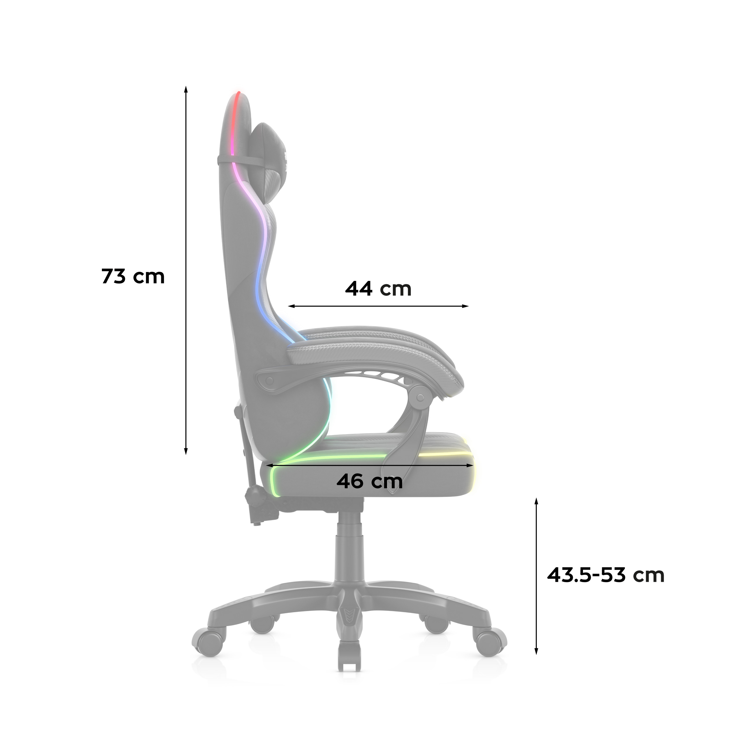 Prim-planuri ale scaunului Huzaro Force 7.6 Grey