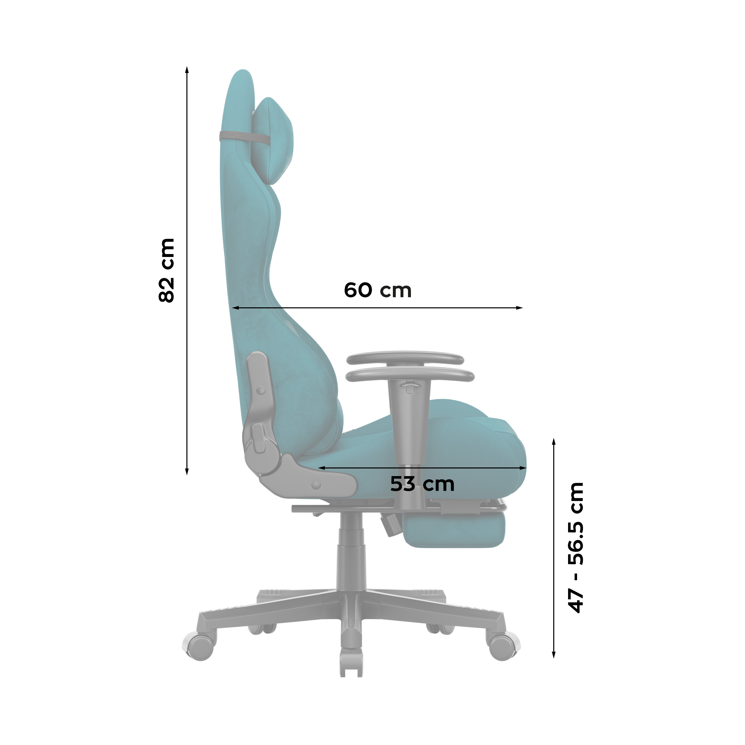 Close-ups of the Huzaro Force 7.6 Grey chair