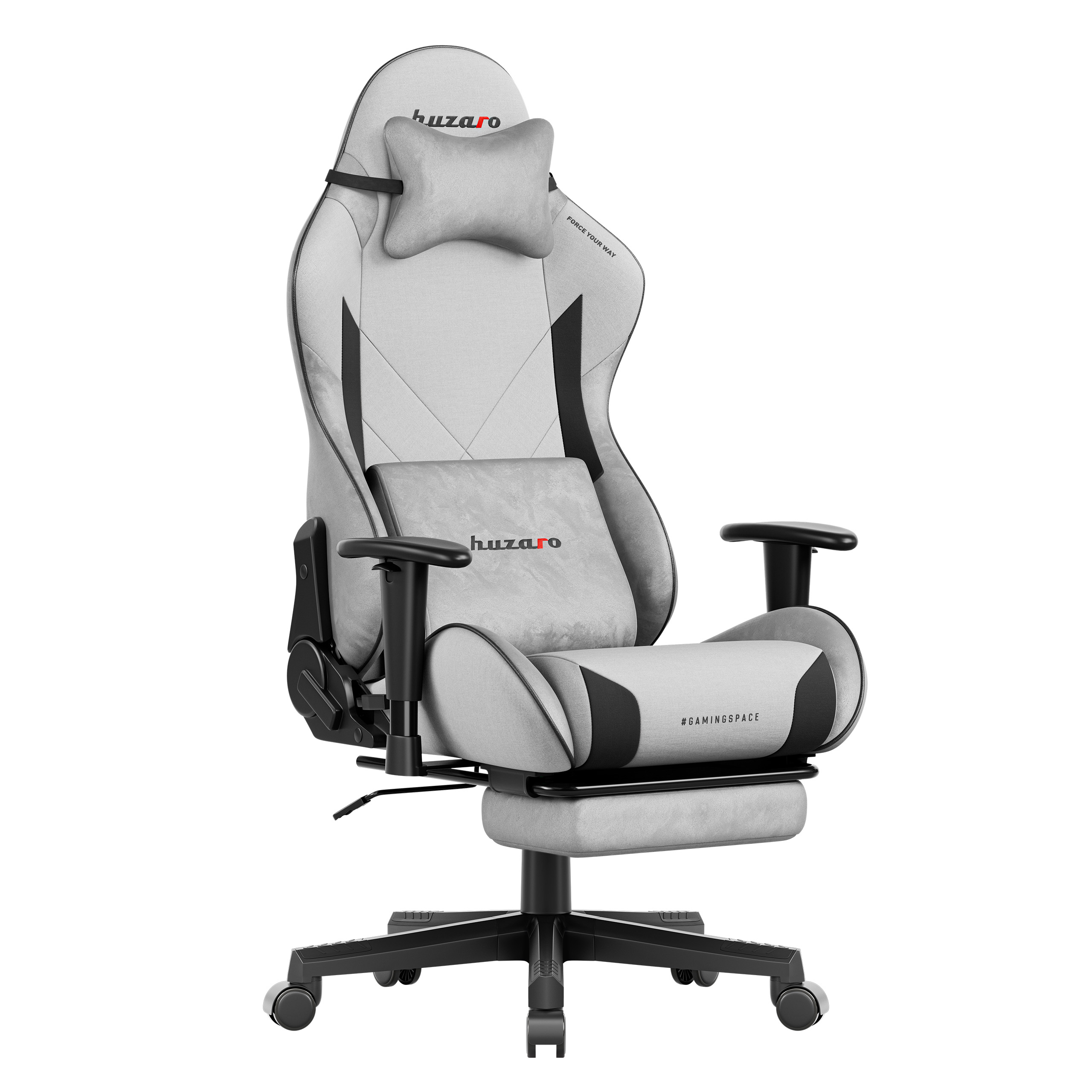Unghi stânga al scaunului de gaming Huzaro Force 7.6 Grey