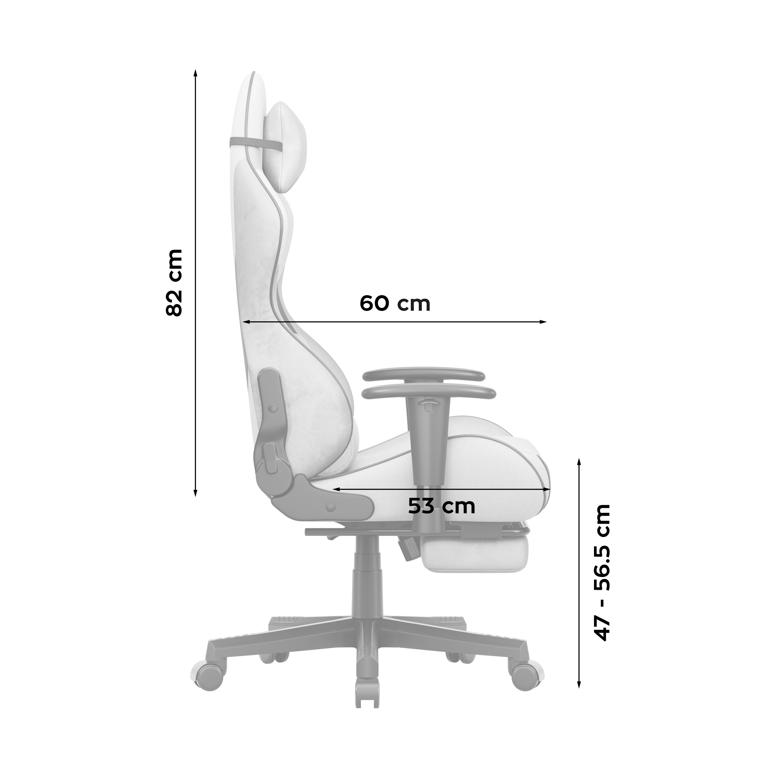 Prim-planuri ale scaunului Huzaro Force 7.6 Grey