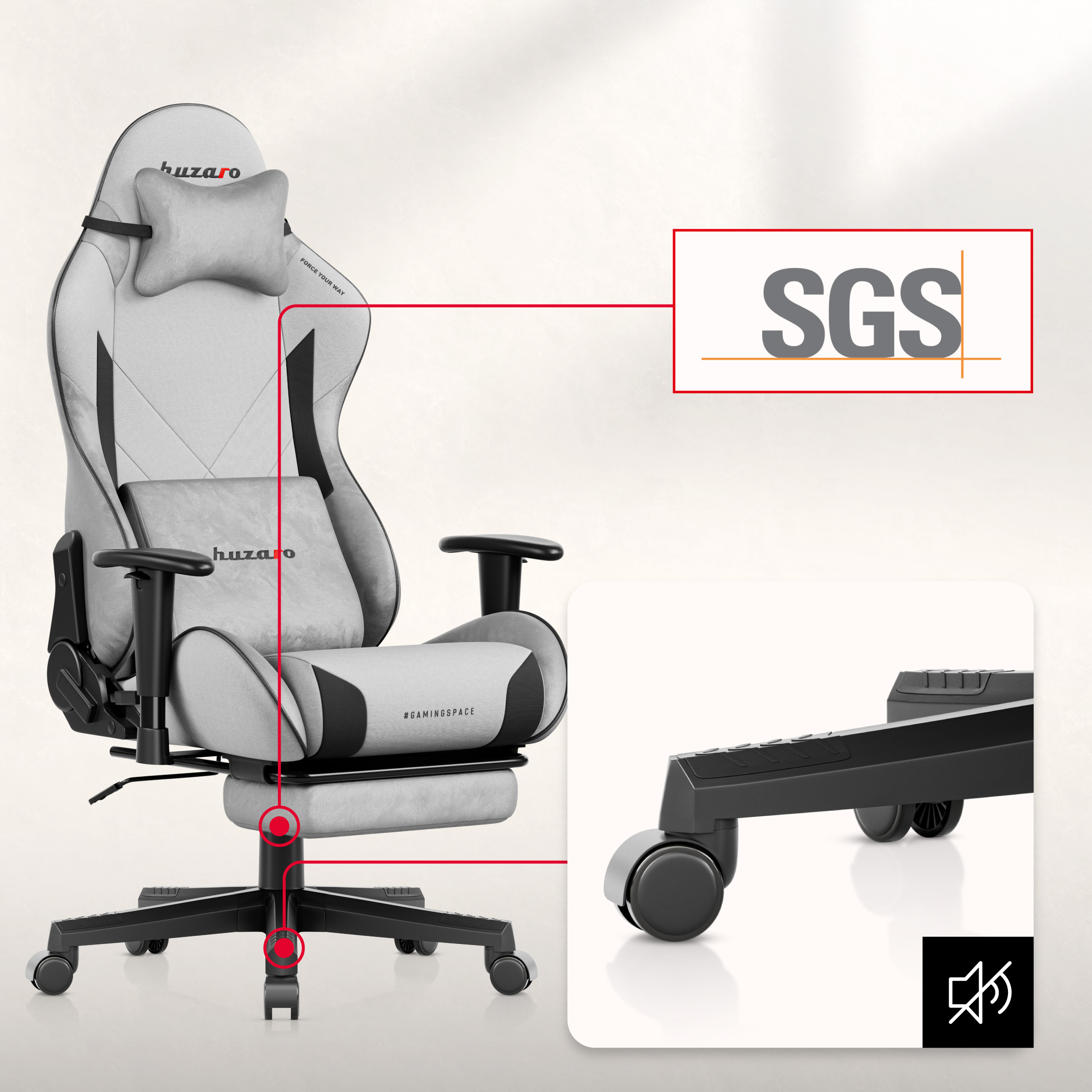 Funcția de balansare Huzaro Force 7.6 Grey