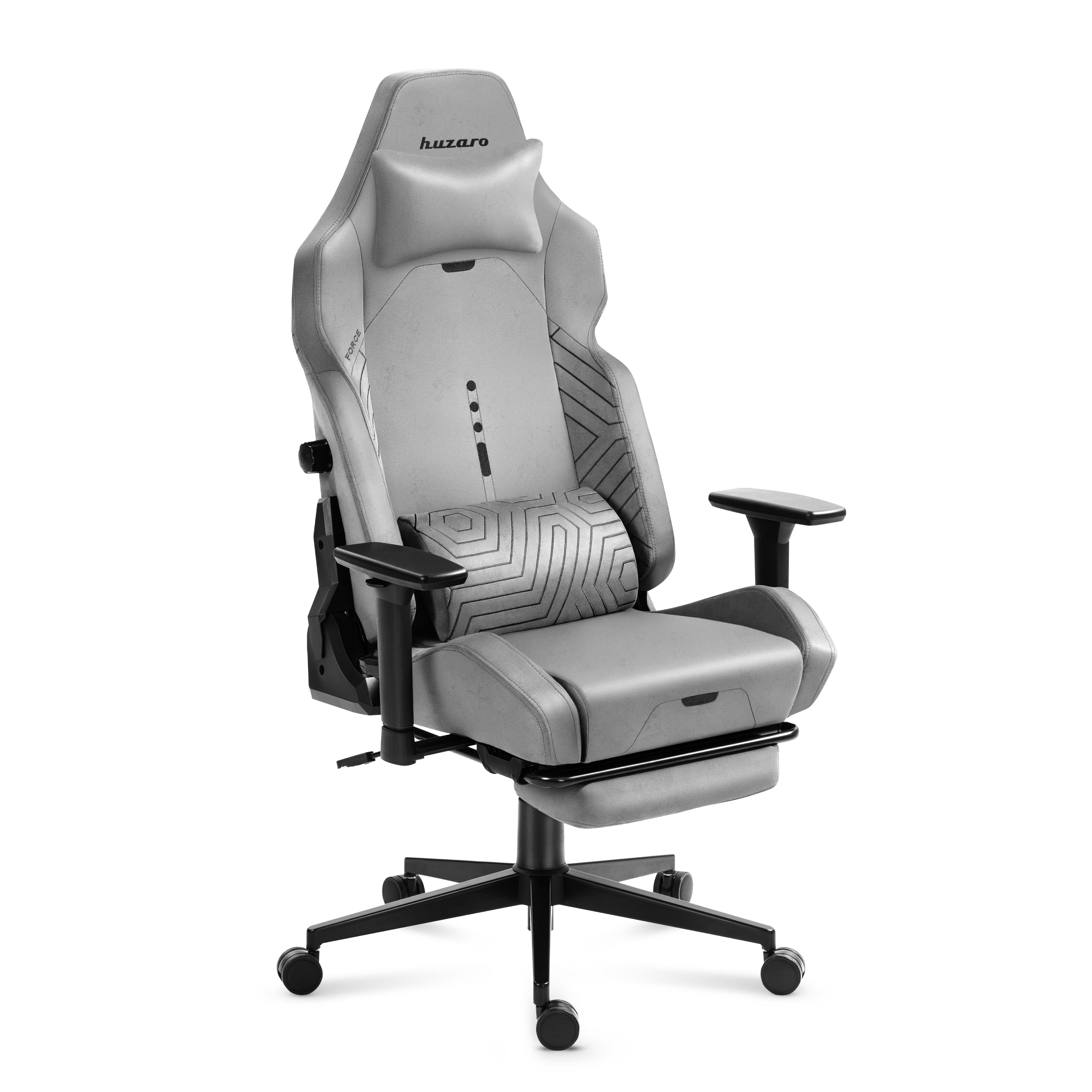 Left diagonal of the Huzaro Force 7.6 Grey gaming chair