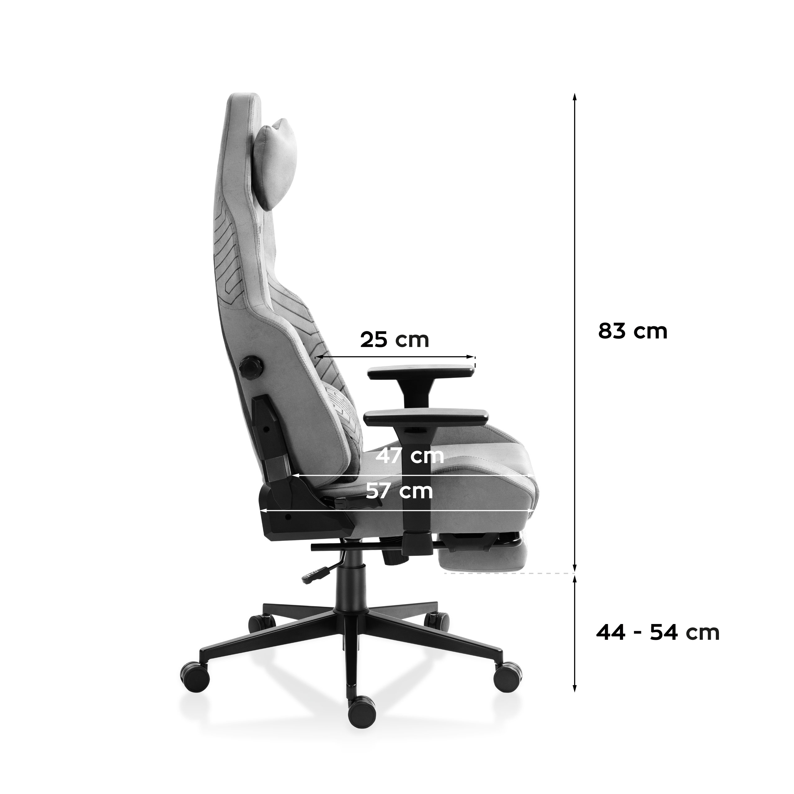 Close-ups of the Huzaro Force 7.6 Grey chair