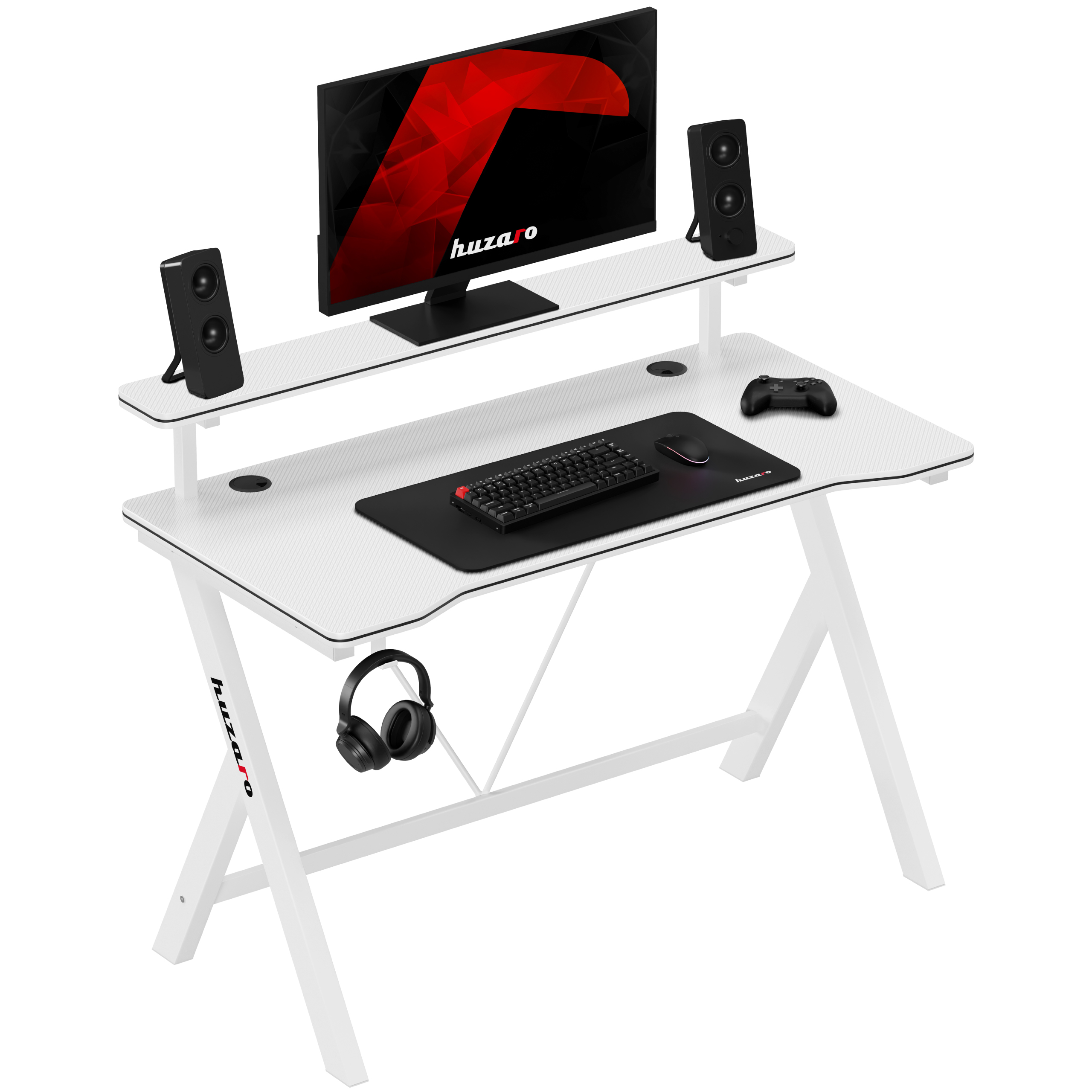 Mark Adler Leader 1.5 electric desk with computer peripherals on the desktop
