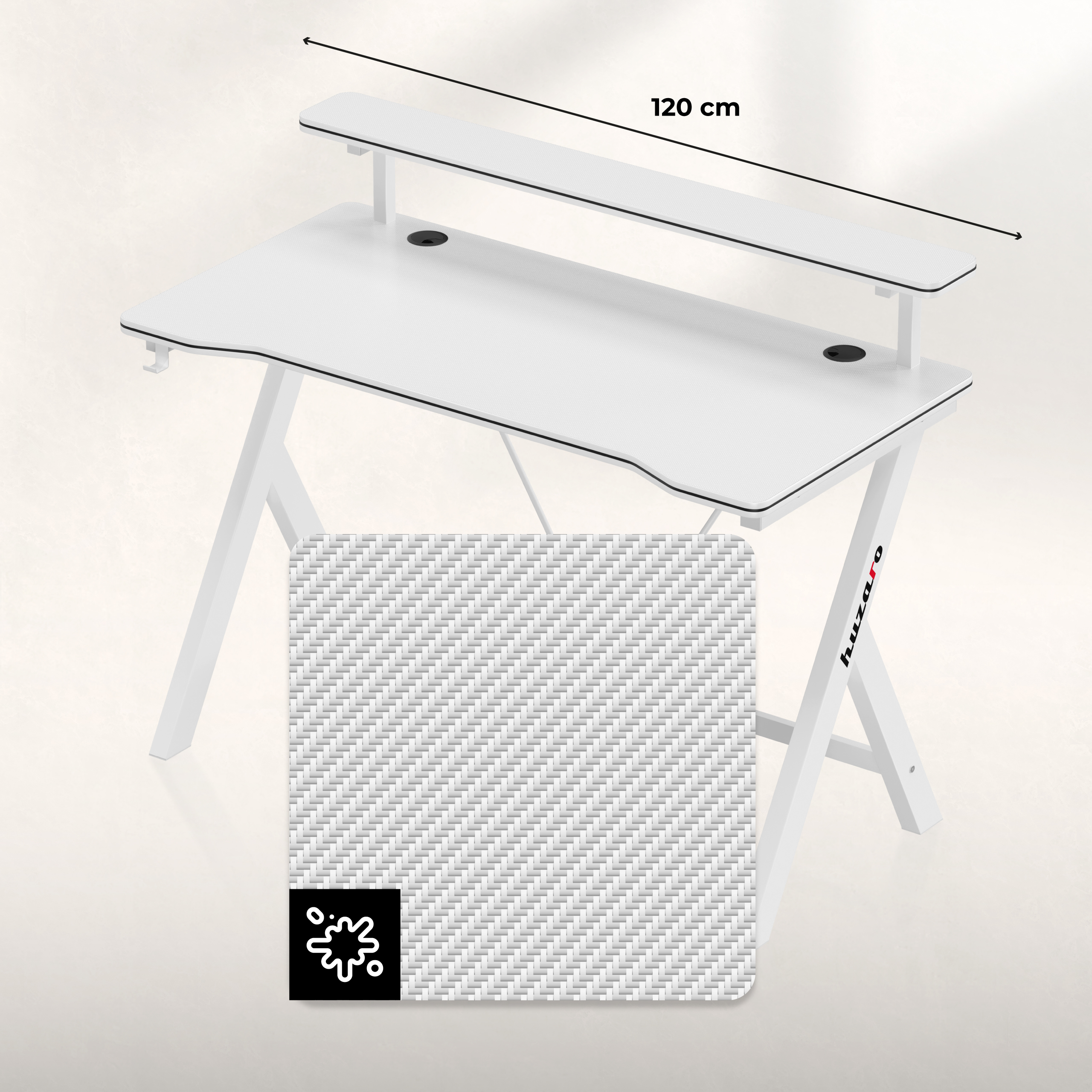 Height adjustment on the Mark Adler Leader 1.5 White desk