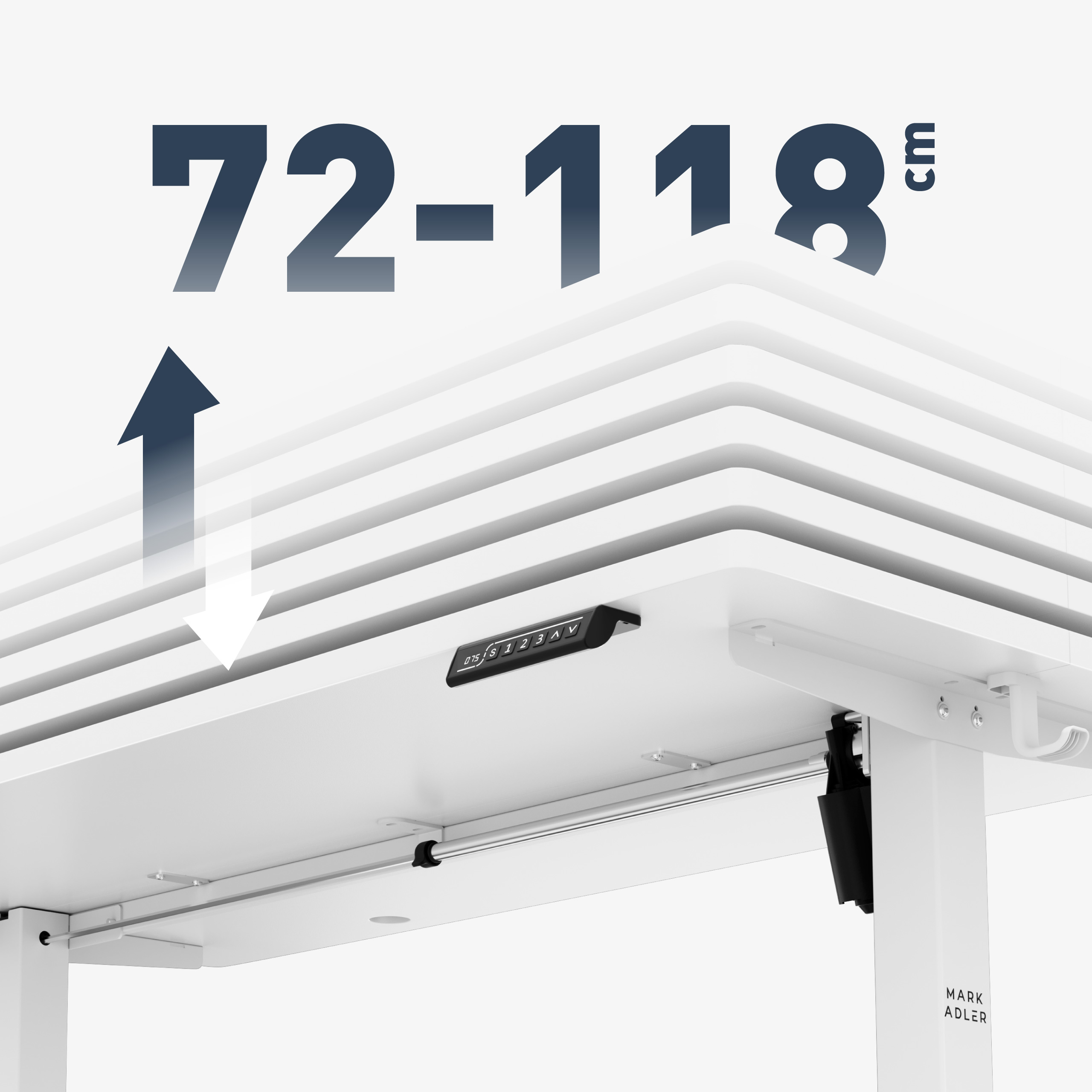Leader 4.0 desk reversible assembly option