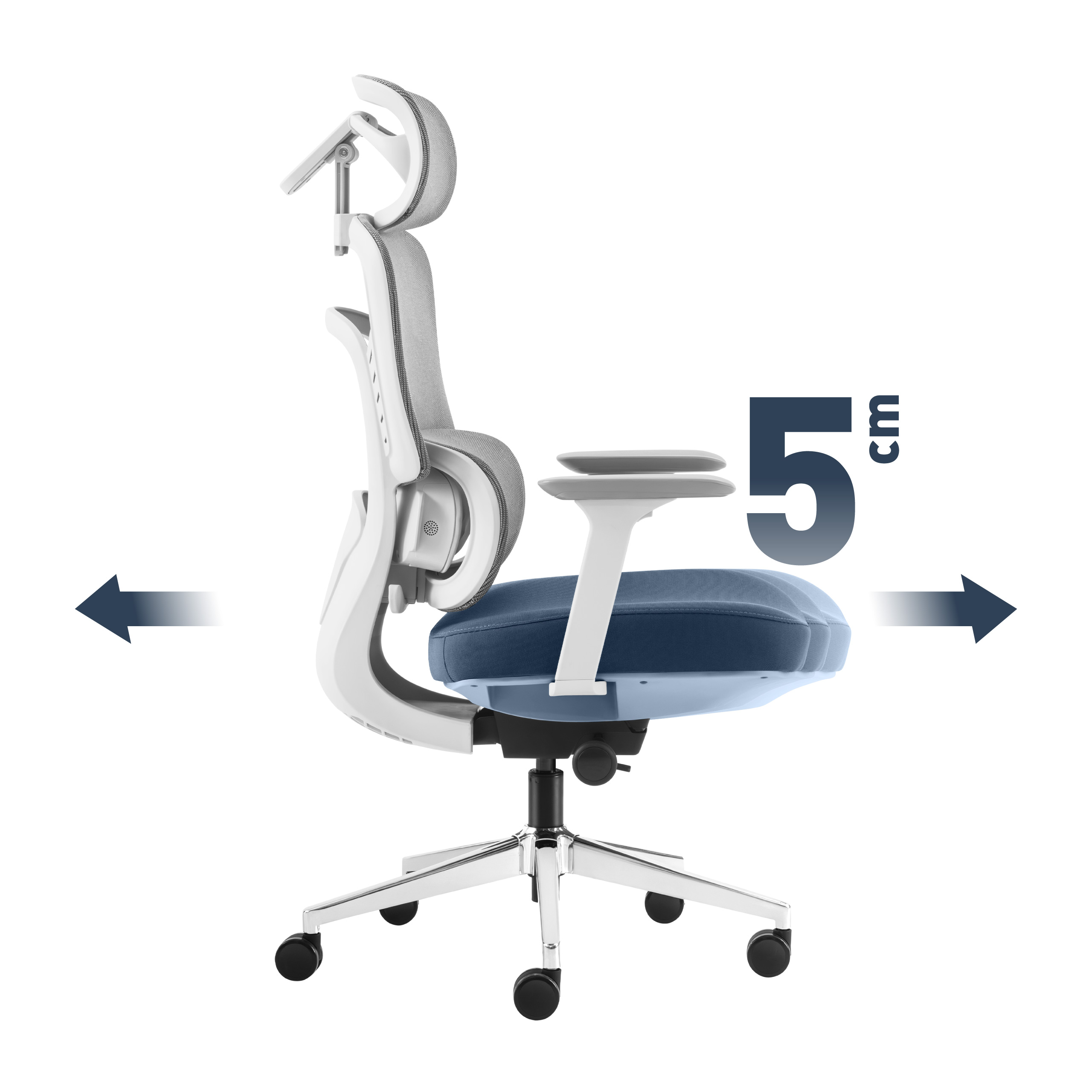 Verstellung der Rückenlehne im Stuhl Mark Adler Expert 9.5