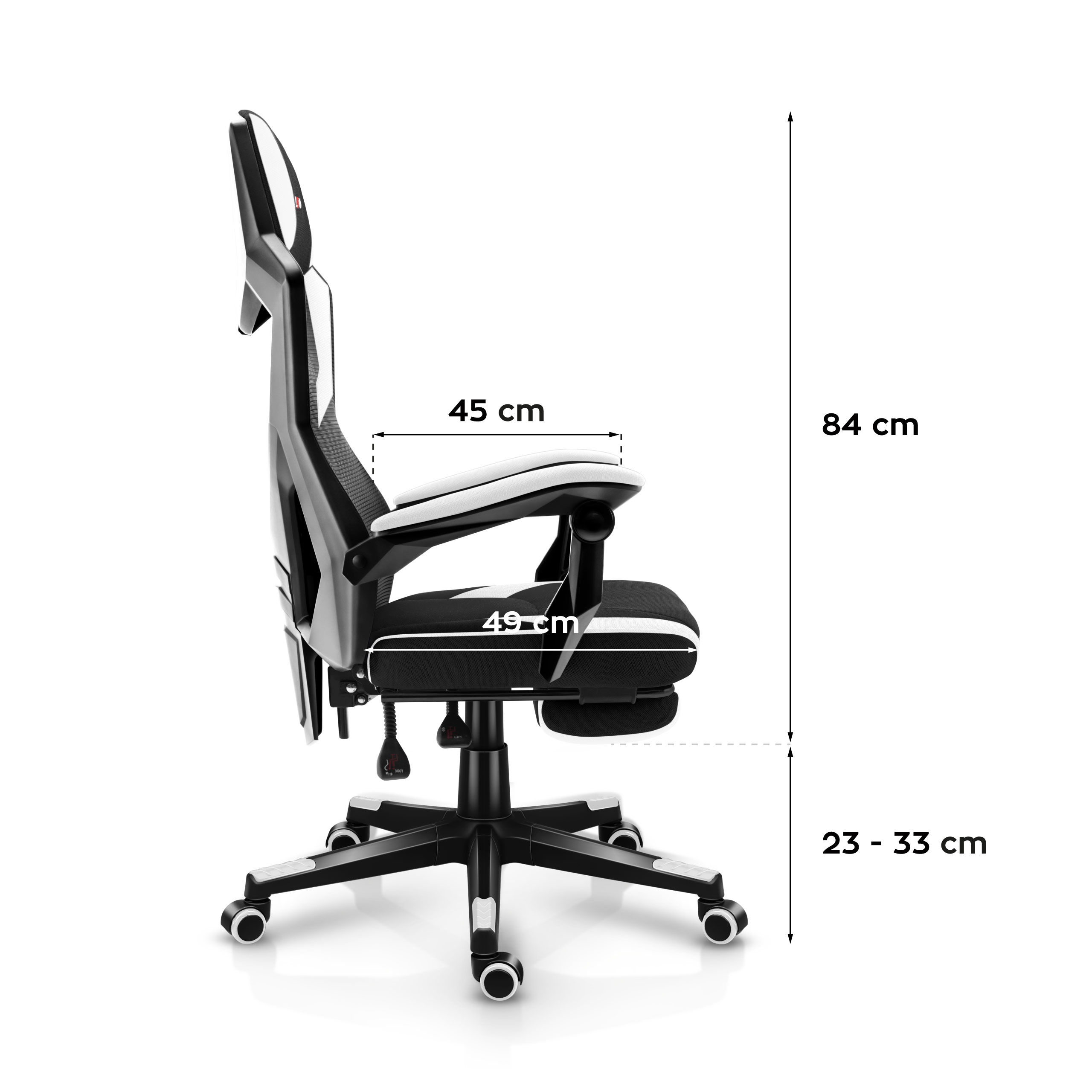 Close-ups of the Huzaro Force 7.6 Grey chair