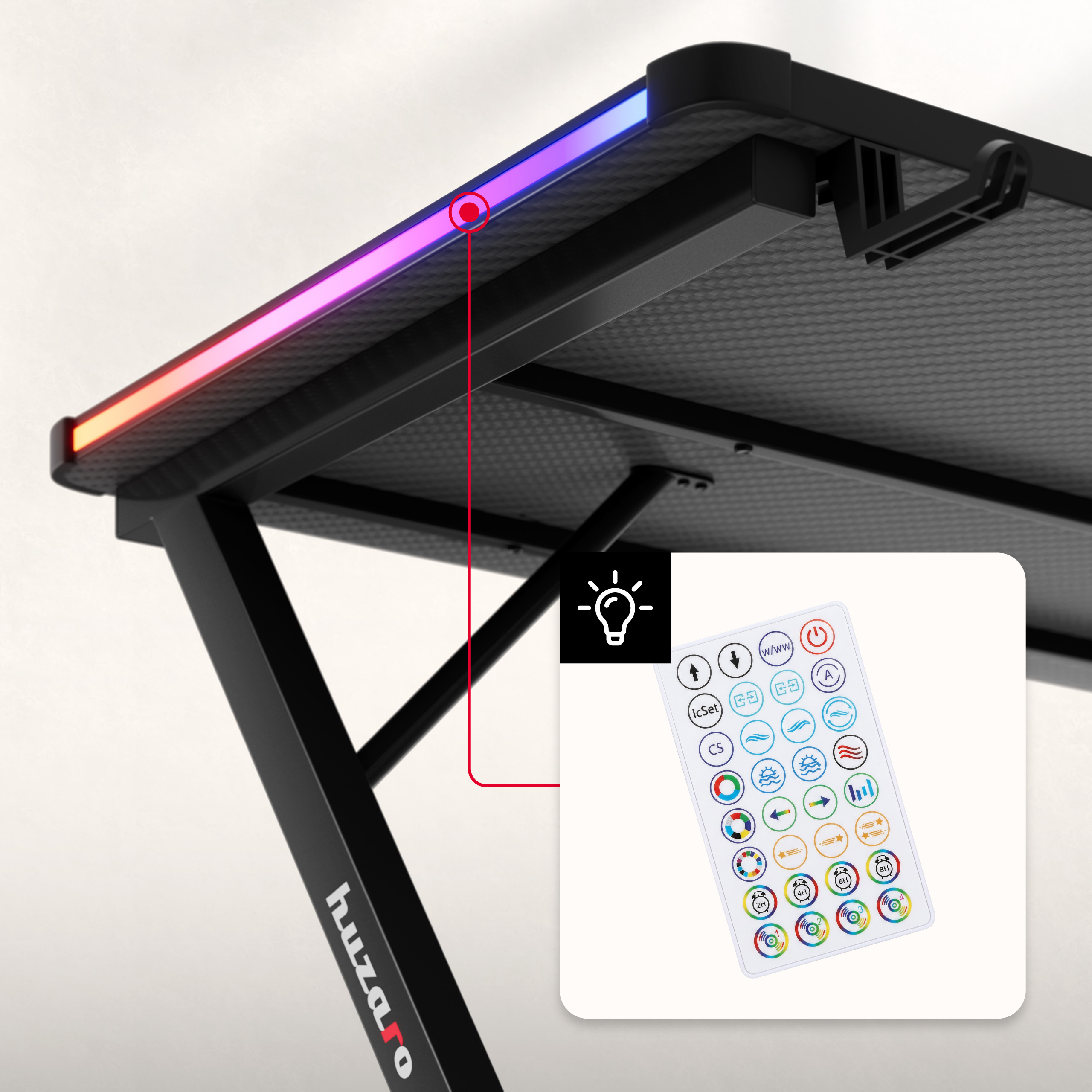 Oświetlenie RGB LED biurka Hero 2.5 RGB