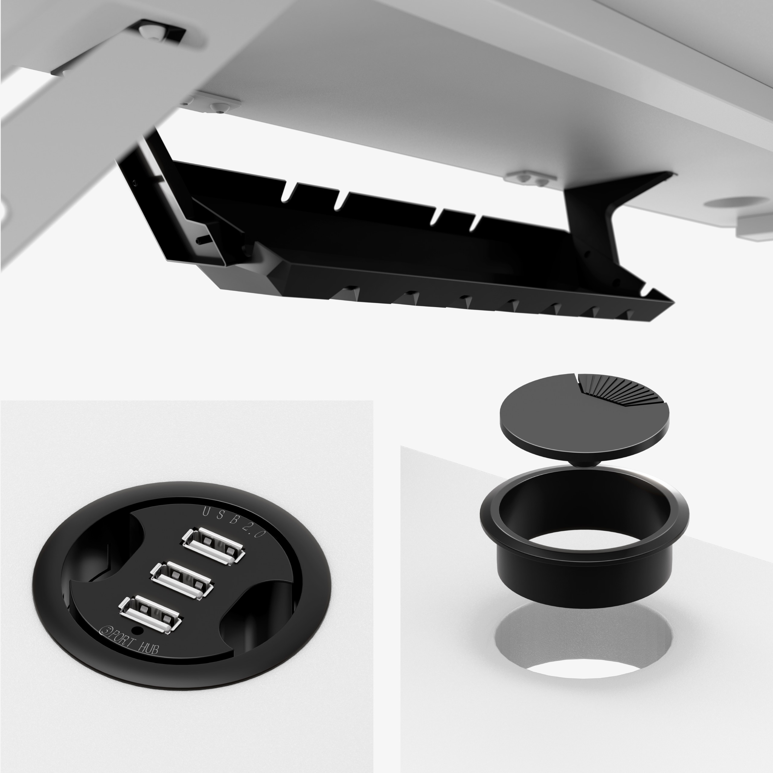 Motorized height adjustment on the Mark Adler Leader 7.0 White desk